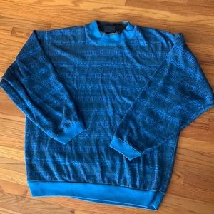 Shah Safari vintage 90s blue striped sweater size S